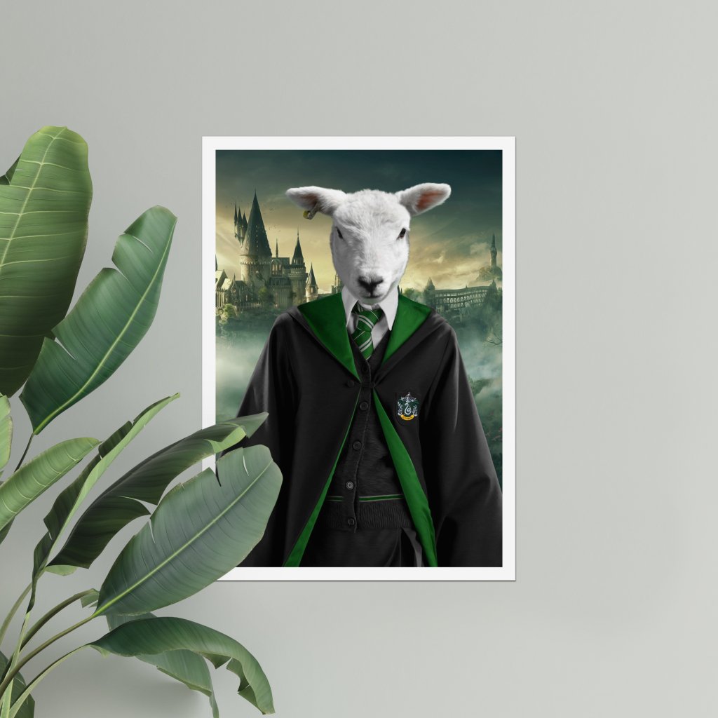 The Slytherin (Harry Potter Inspired): Animal Art Poster - Paw & Glory - Dog Portraits - Pet Portraits