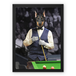 The Snooker Player: Custom Pet Canvas - Paw & Glory - Dog Portraits - Pet Portraits