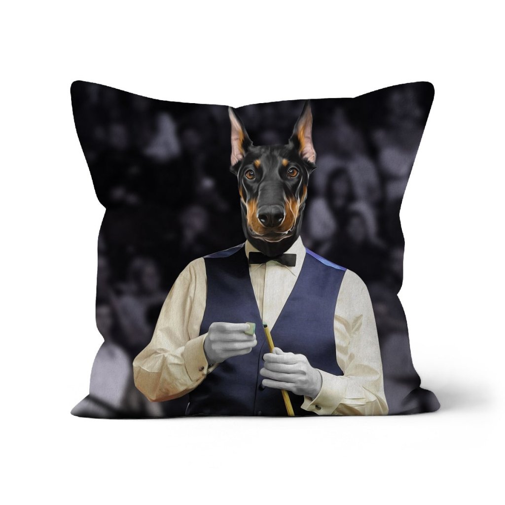 The Snooker Player: Custom Pet Pillow - Paw & Glory - Dog Portraits - Pet Portraits