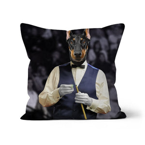 The Snooker Player: Custom Pet Pillow - Paw & Glory - Dog Portraits - Pet Portraits