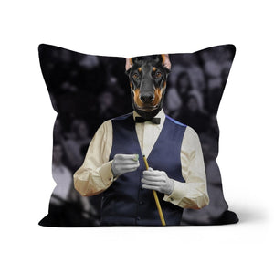 The Snooker Player: Custom Pet Pillow - Paw & Glory - Dog Portraits - Pet Portraits