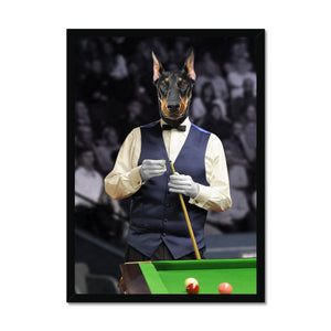 The Snooker Player: Custom Pet Portrait - Paw & Glory - Dog Portraits - Pet Portraits