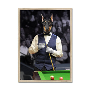 The Snooker Player: Custom Pet Portrait - Paw & Glory - Dog Portraits - Pet Portraits