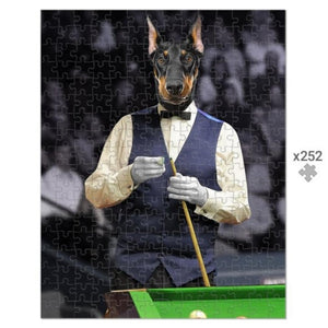 The Snooker Player: Custom Pet Puzzle - Paw & Glory - Dog Portraits - Pet Portraits