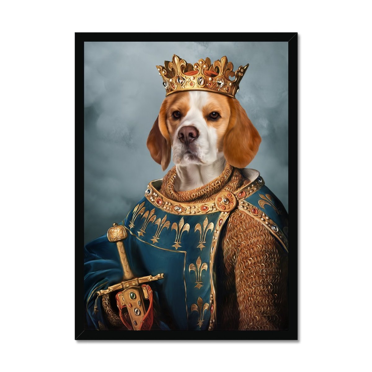 The Sovereign: Custom Pet Portrait - Paw & Glory - Dog Portraits - Pet Portraits