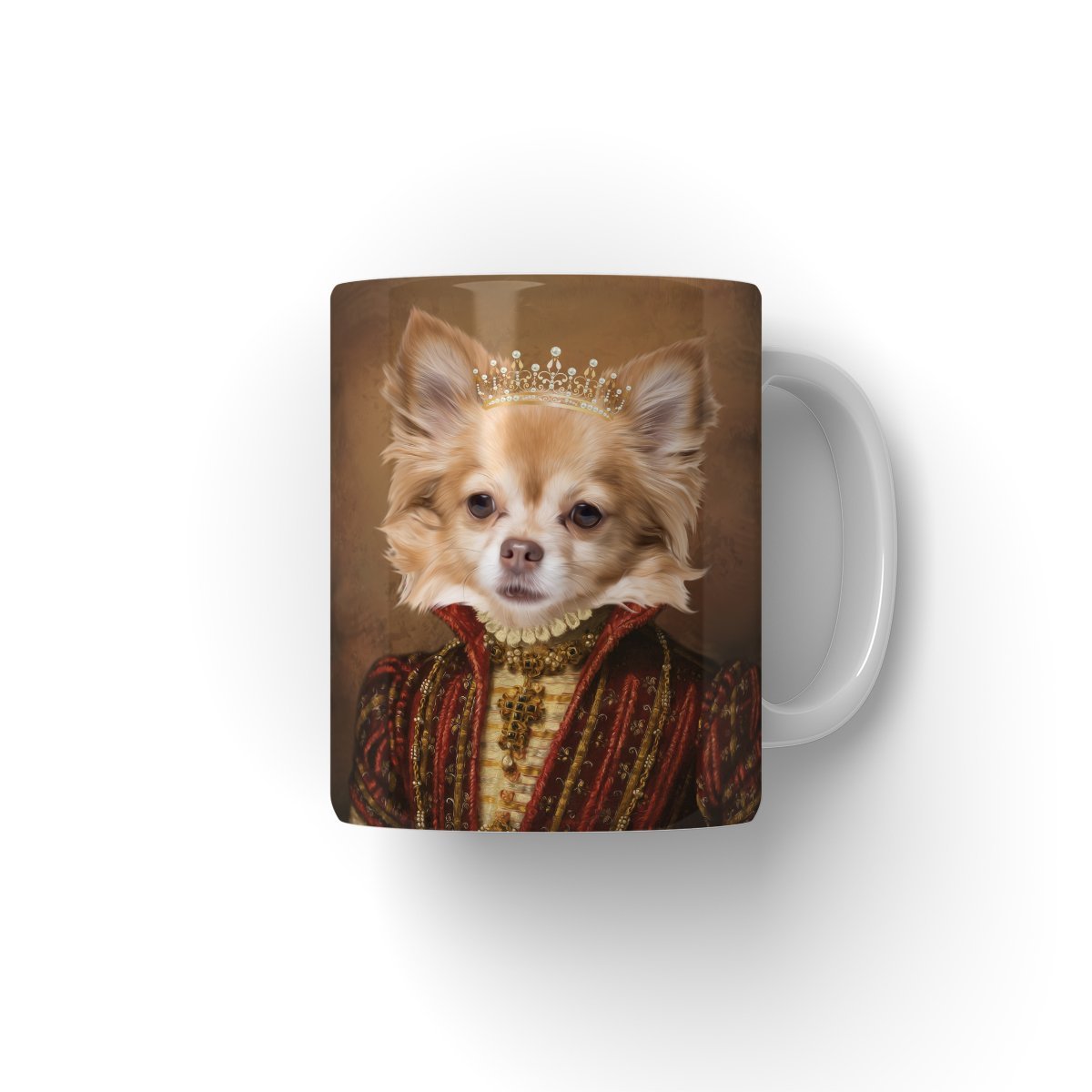 The Spanish Princess: Custom Pet Coffee Mug - Paw & Glory - Dog Portraits - Pet Portraits