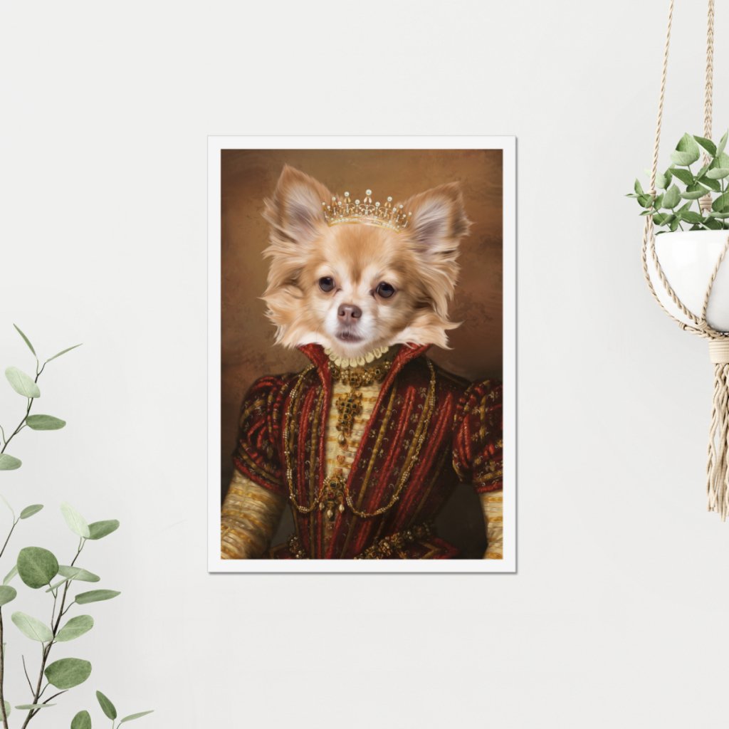 The Spanish Princess: Custom Pet Poster - Paw & Glory - Dog Portraits - Pet Portraits