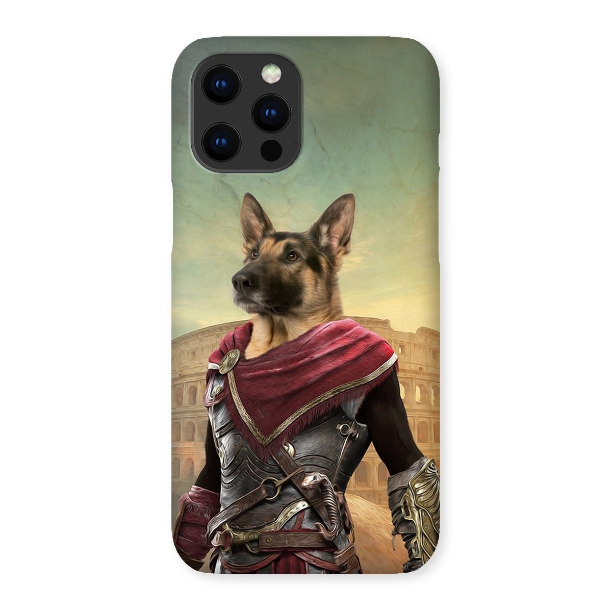 The Spartan: Custom Pet Phone Case - Paw & Glory - Dog Portraits - Pet Portraits