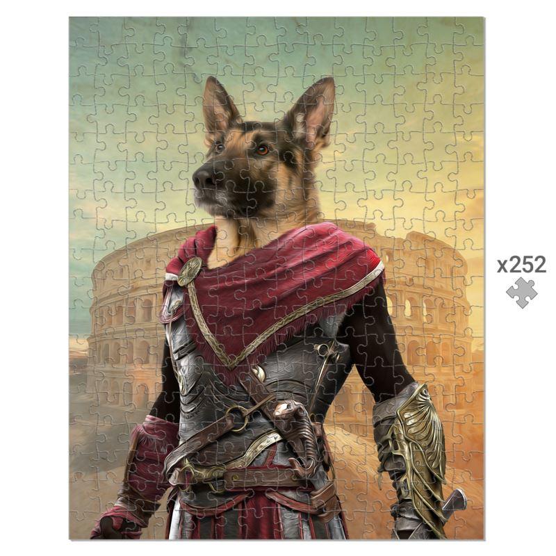 The Spartan: Custom Pet Puzzle - Paw & Glory - Dog Portraits - Pet Portraits