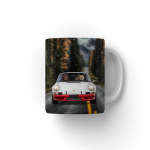 The Supercar: Custom Pet Coffee Mug - Paw & Glory - Dog Portraits - Pet Portraits