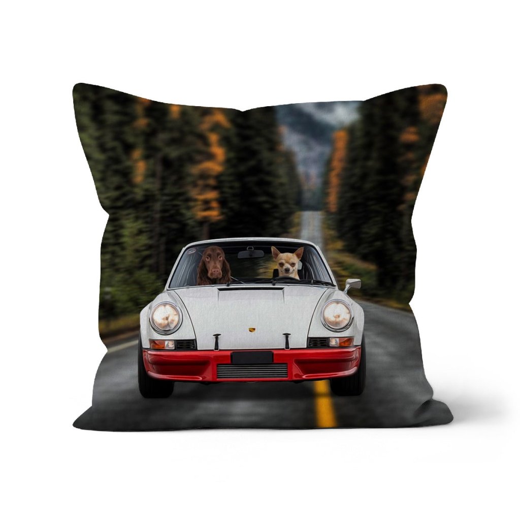 The Supercar: Custom Pet Pillow - Paw & Glory - Dog Portraits - Pet Portraits