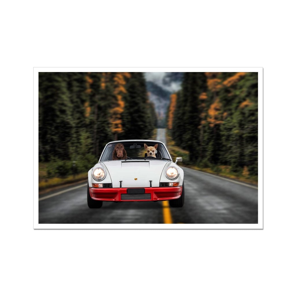 The Supercar: Custom Pet Poster - Paw & Glory - Dog Portraits - Pet Portraits