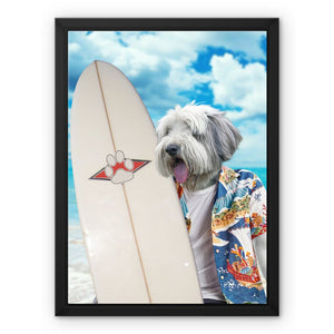 The Surfer: Custom Pet Canvas - Paw & Glory - Dog Portraits - Pet Portraits