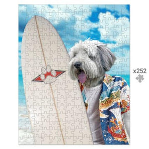 The Surfer: Custom Pet Puzzle - Paw & Glory - Dog Portraits - Pet Portraits