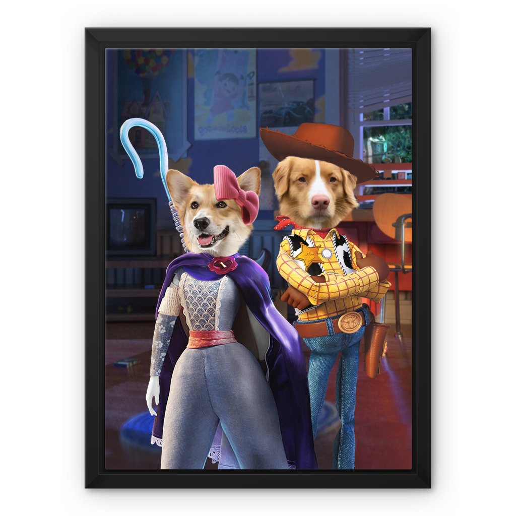 The Sweethearts (Toy Story Inspired): Custom Pet Canvas - Paw & Glory - Dog Portraits - Pet Portraits