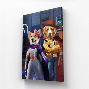 The Sweethearts (Toy Story Inspired): Custom Pet Canvas - Paw & Glory - Dog Portraits - Pet Portraits