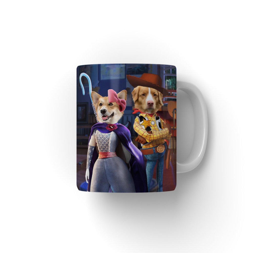 The Sweethearts (Toy Story Inspired): Custom Pet Coffee Mug - Paw & Glory - Dog Portraits - Pet Portraits