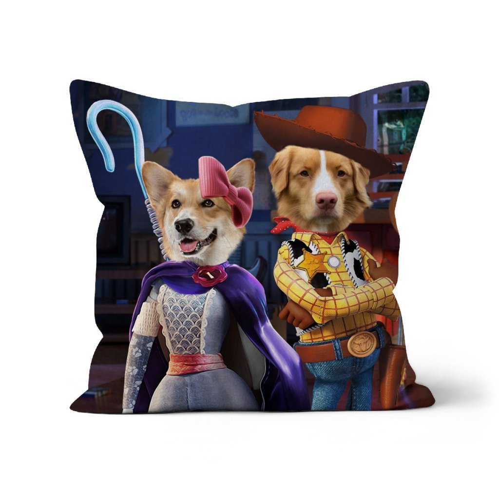 The Sweethearts (Toy Story Inspired): Custom Pet Pillow - Paw & Glory - Dog Portraits - Pet Portraits