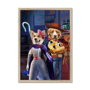 The Sweethearts (Toy Story Inspired): Custom Pet Portrait - Paw & Glory - Dog Portraits - Pet Portraits