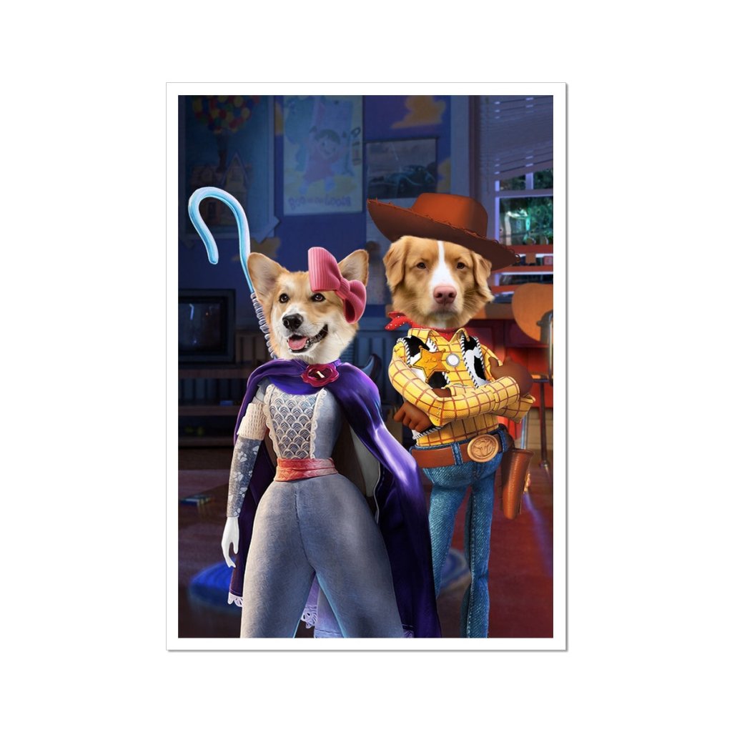 The Sweethearts (Toy Story Inspired): Custom Pet Poster - Paw & Glory - Dog Portraits - Pet Portraits