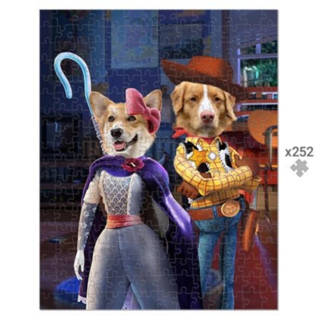 The Sweethearts (Toy Story Inspired): Custom Pet Puzzle - Paw & Glory - Dog Portraits - Pet Portraits