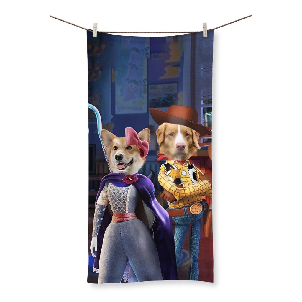 The Sweethearts (Toy Story Inspired): Custom Pet Towel - Paw & Glory - Dog Portraits - Pet Portraits