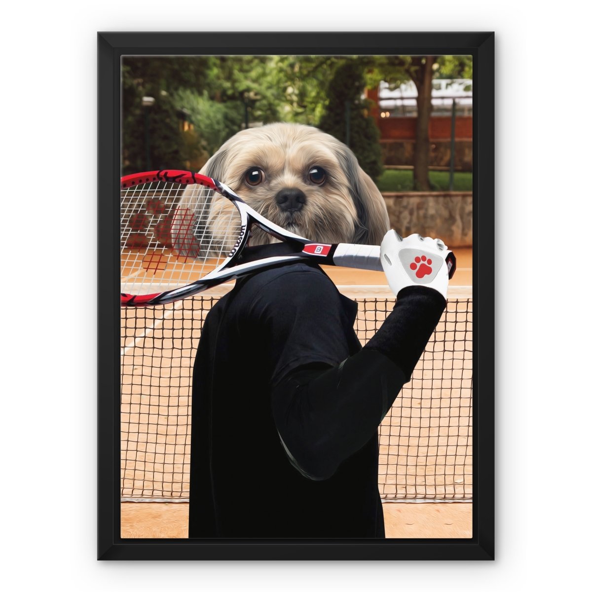 The Tennis Champion: Custom Pet Canvas - Paw & Glory - Dog Portraits - Pet Portraits