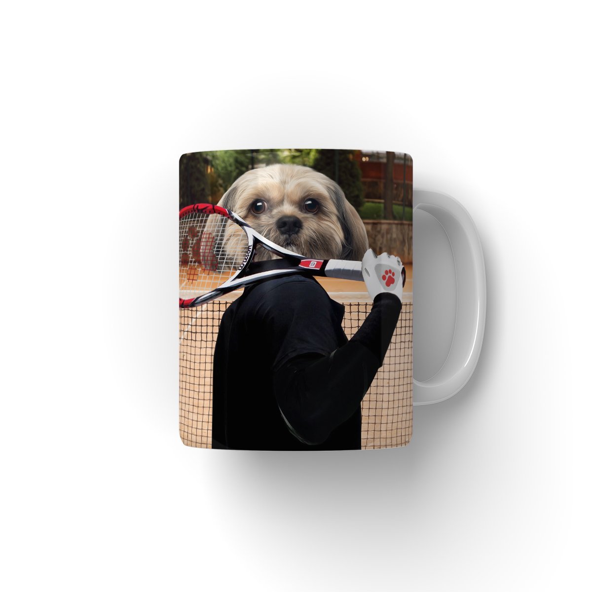 The Tennis Champion: Custom Pet Coffee Mug - Paw & Glory - Dog Portraits - Pet Portraits