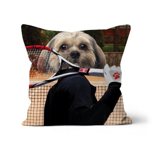 The Tennis Champion: Custom Pet Pillow - Paw & Glory - Dog Portraits - Pet Portraits