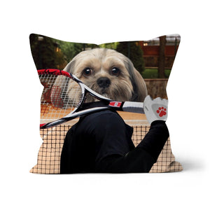 The Tennis Champion: Custom Pet Pillow - Paw & Glory - Dog Portraits - Pet Portraits