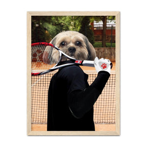 The Tennis Champion: Custom Pet Portrait - Paw & Glory - Dog Portraits - Pet Portraits