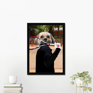 The Tennis Champion: Custom Pet Portrait - Paw & Glory - Dog Portraits - Pet Portraits