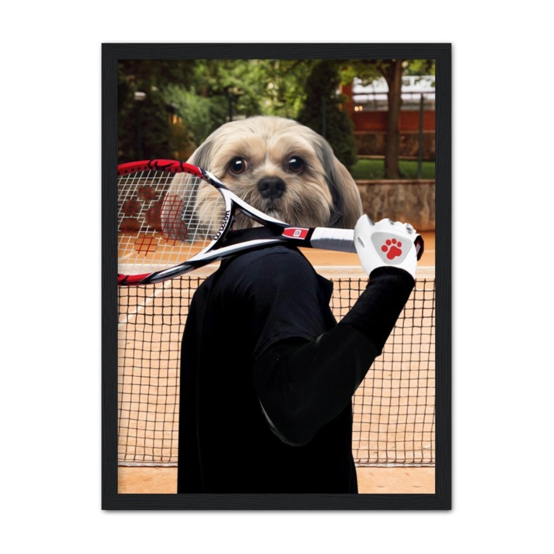 The Tennis Champion: Custom Pet Portrait - Paw & Glory - Dog Portraits - Pet Portraits