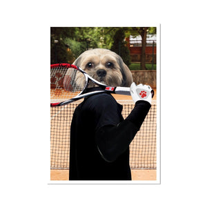 The Tennis Champion: Custom Pet Portrait - Paw & Glory - Dog Portraits - Pet Portraits