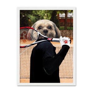 The Tennis Champion: Custom Pet Portrait - Paw & Glory - Dog Portraits - Pet Portraits