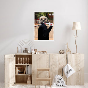 The Tennis Champion: Custom Pet Poster - Paw & Glory - Dog Portraits - Pet Portraits