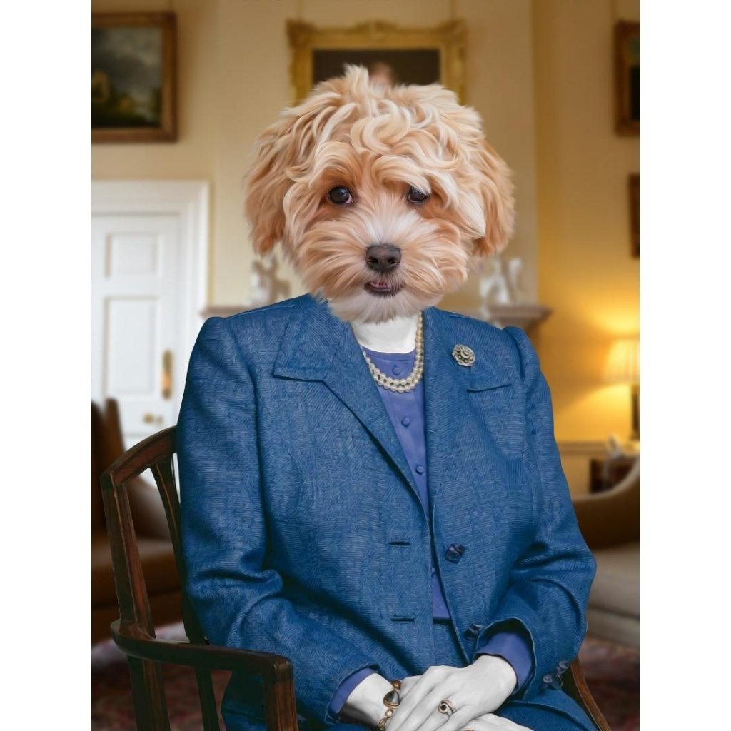 The Thatcher (Margaret Thatcher Inspired): Custom Digital Download Pet Portrait - Paw & Glory - Dog Portraits - Pet Portraits