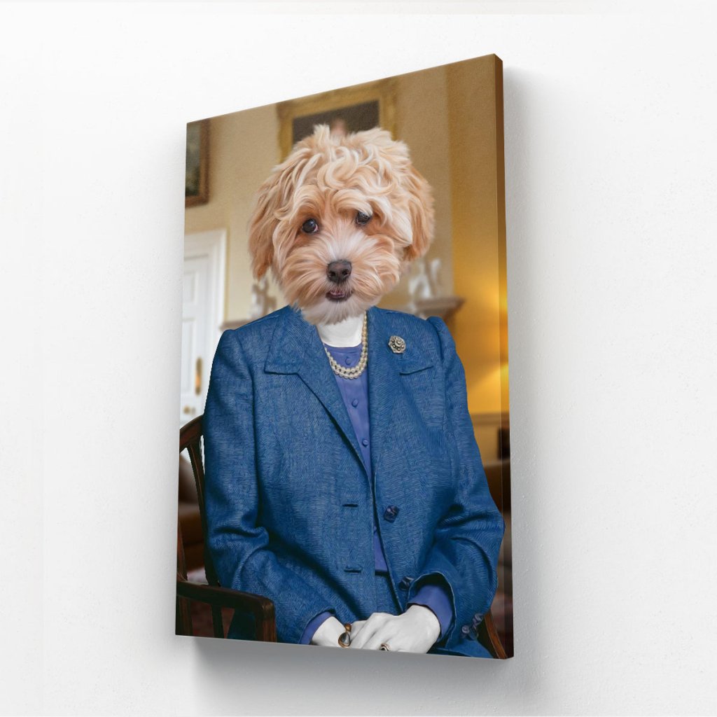 The Thatcher (Margaret Thatcher Inspired): Custom Pet Canvas - Paw & Glory - Dog Portraits - Pet Portraits