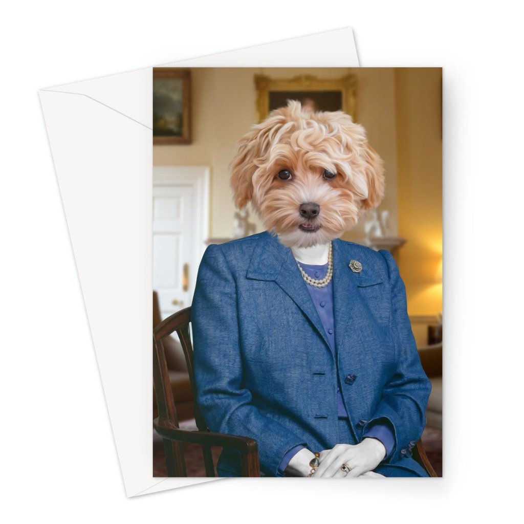 The Thatcher (Margaret Thatcher Inspired): Custom Pet Greeting Card - Paw & Glory - Dog Portraits - Pet Portraits