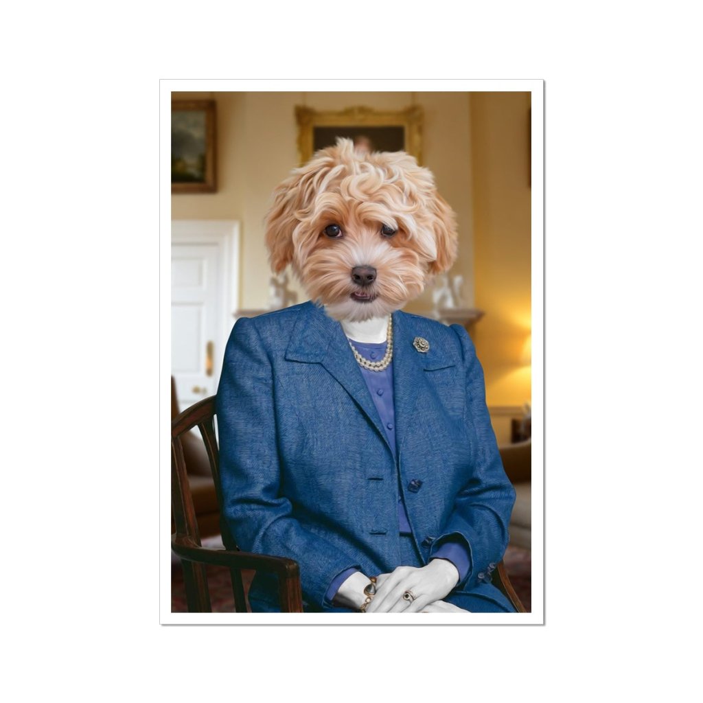 The Thatcher (Margaret Thatcher Inspired): Custom Pet Portrait - Paw & Glory - Dog Portraits - Pet Portraits