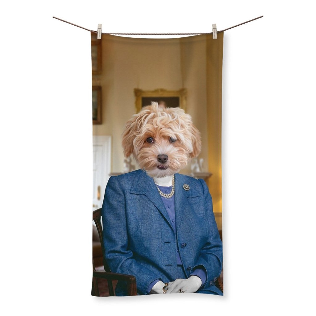 The Thatcher (Margaret Thatcher Inspired): Custom Pet Towel - Paw & Glory - Dog Portraits - Pet Portraits