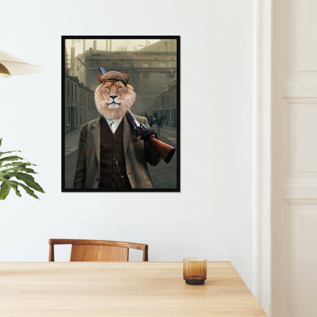 The Thug (Peaky Blinders Inspired): Animal Art Framed Portrait - Paw & Glory - Dog Portraits - Pet Portraits