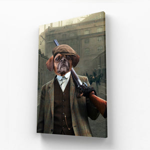 The Thug (Peaky Blinders Inspired): Custom Pet Canvas - Paw & Glory - Dog Portraits - Pet Portraits