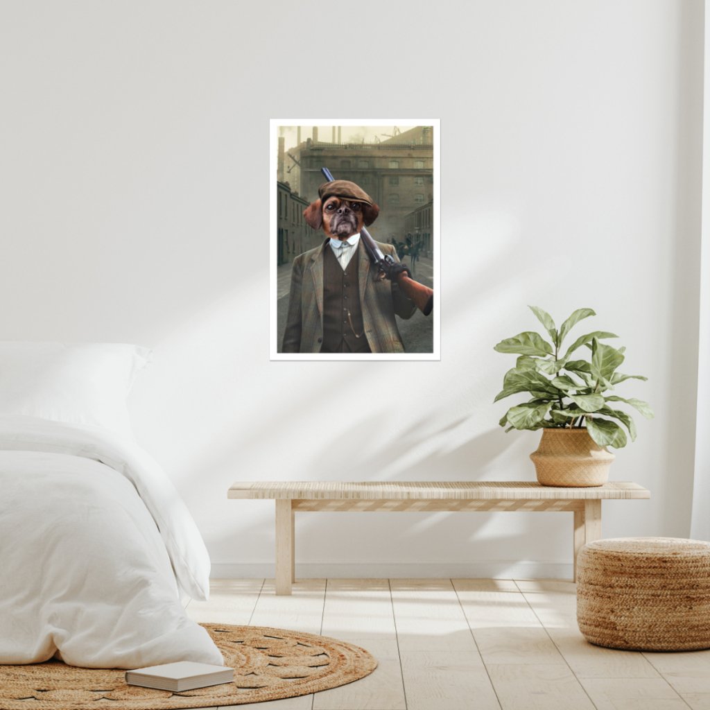 The Thug (Peaky Blinders Inspired): Custom Pet Poster - Paw & Glory - Dog Portraits - Pet Portraits