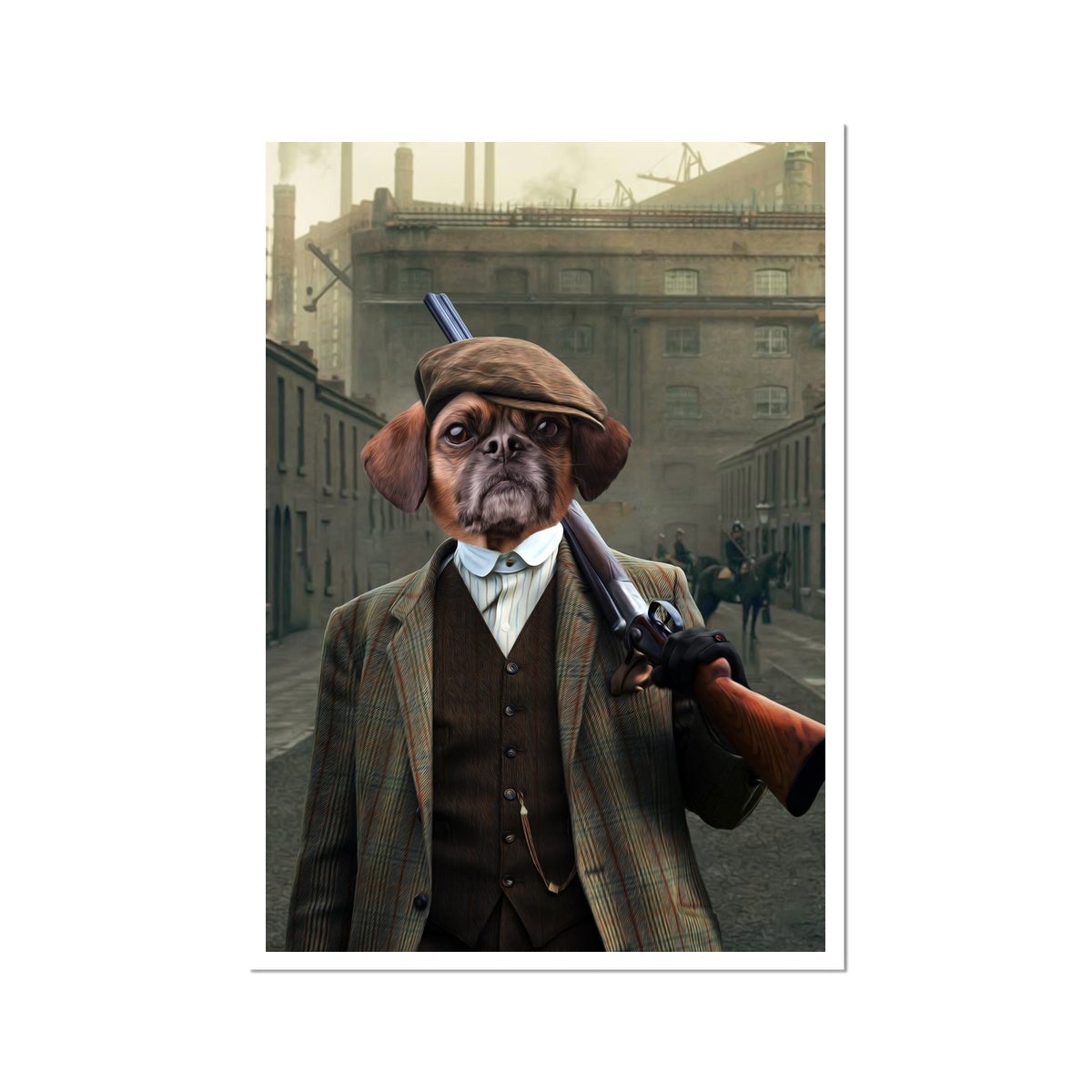 The Thug (Peaky Blinders Inspired): Custom Pet Poster - Paw & Glory - Dog Portraits - Pet Portraits