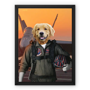 The Top Pilot: Custom Pet Canvas - Paw & Glory - Dog Portraits - Pet Portraits