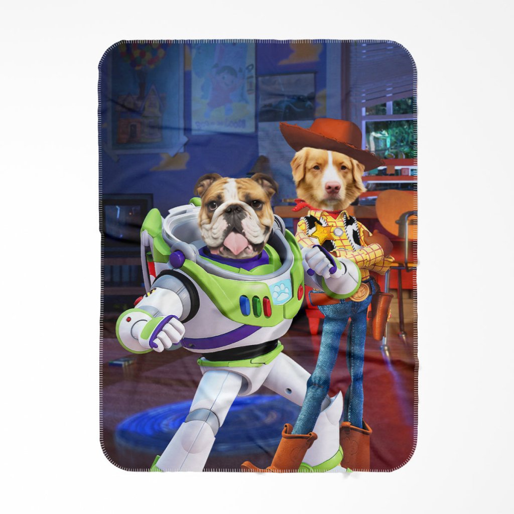 The Toy Besties (Toy Story Inspired): Custom Pet Blanket - Paw & Glory - Dog Portraits - Pet Portraits