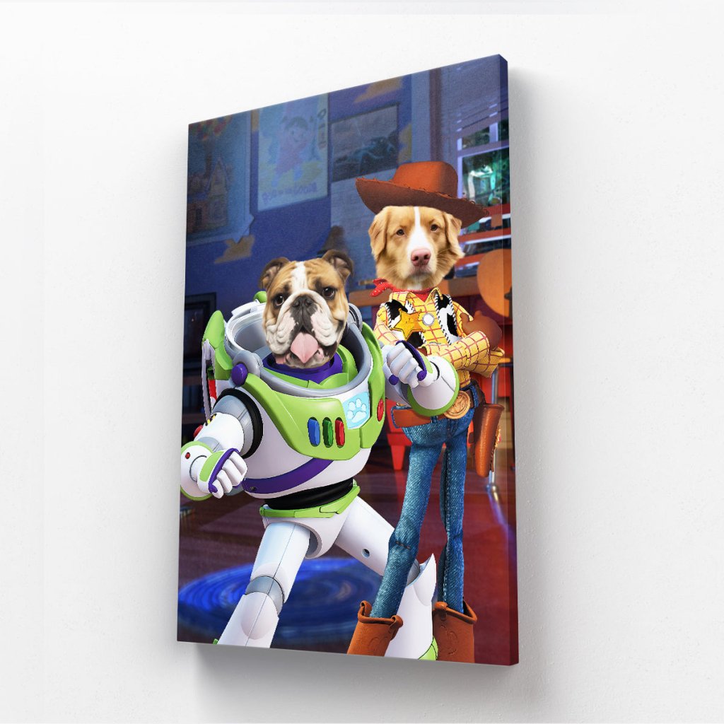 The Toy Besties (Toy Story Inspired): Custom Pet Canvas - Paw & Glory - Dog Portraits - Pet Portraits