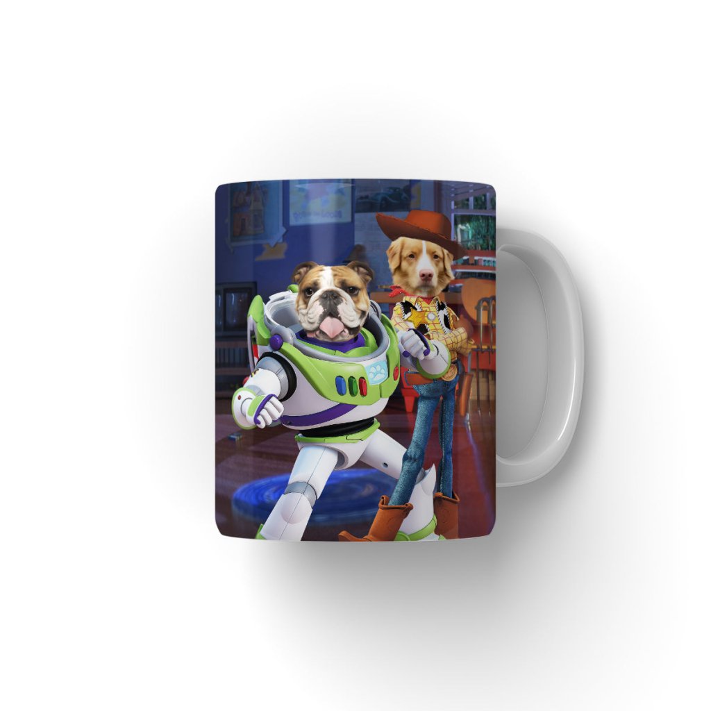 The Toy Besties (Toy Story Inspired): Custom Pet Coffee Mug - Paw & Glory - Dog Portraits - Pet Portraits