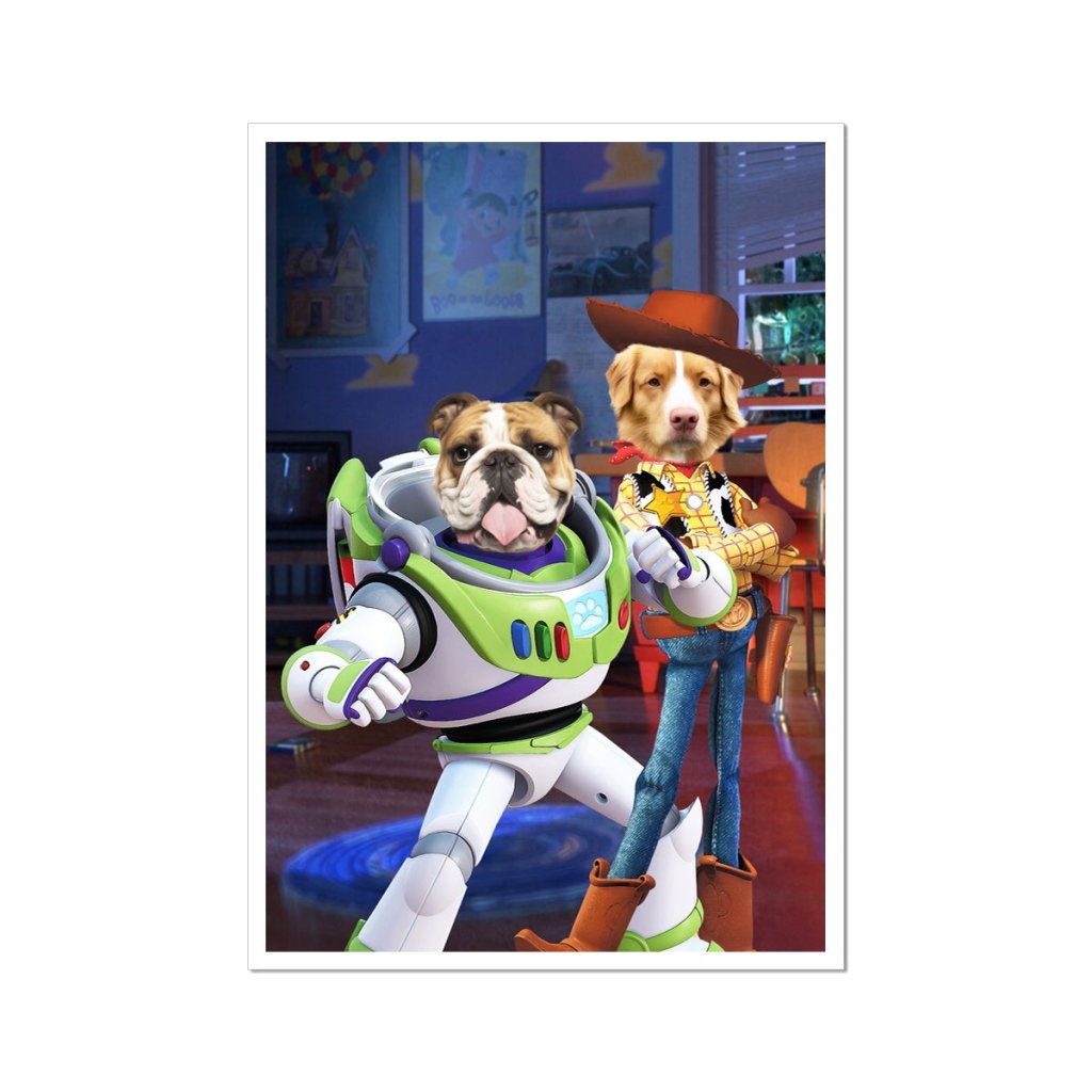 The Toy Besties (Toy Story Inspired): Custom Pet Portrait - Paw & Glory - Dog Portraits - Pet Portraits